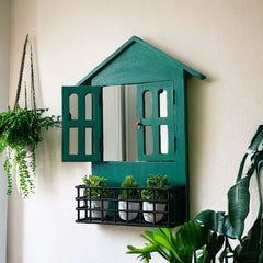 Window Mirror Design House Window Mirror with Iron Shelf 78