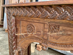 Indian Hand Carved Solid Wood Carved Console Table