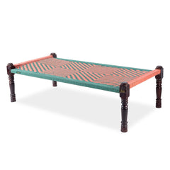 Indian Solid Wood Handmade Rajasthani Charpai Khat Manjhi Woven Charpai Daybed