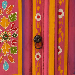Indian Hand Painted Solid Wood TV Unit Stand B25