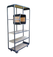 Miller Angle Industrial Wood Metal LOFT Bookshelf