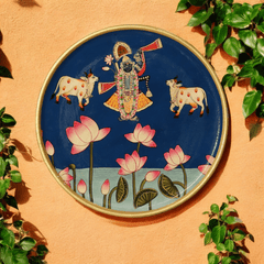 Indian Traditional Rajasthani Hand Painted Wall Decor Plates 03