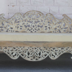 Mughal Garden Maharajah Indian Daybed Limewash XL