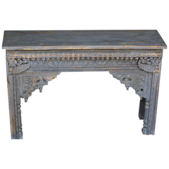 Indian Hand Carved Solid Wood Console Hall Table 20