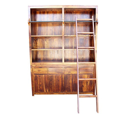 Boston Kompact Light Solid Wood Large Bookcase With Drawers