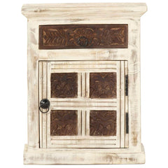 Indian Hand Carved Solid Wooden Bedside Table 59