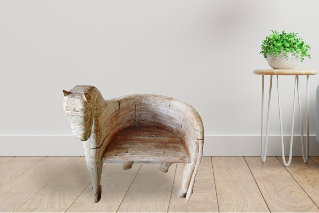 Indian Hand Carved Solid Wood Handmade Chair 13