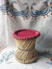 Handmade Natural Bamboo Cane Bar Stool Mudda Stool