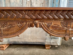 Indian Hand Carved Solid Wood Carved Console Table