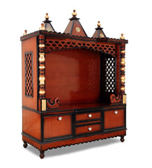 Sheesham Wood Handmade Mandir Home Temple In Brown