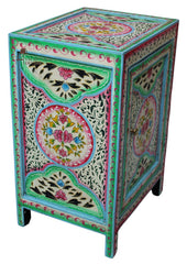 Indian Hand Painted Solid Wood Bedsides Table B9