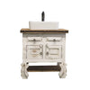 Indian Hand Carved Solid Wood Bathroom small Vanity V07