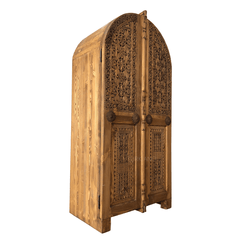 Indian Hand Carved Solid Wooden Cupboard Wardrobe D48