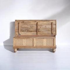 Rattan Elegance Series Solid Wood Chest Blanket Box C33