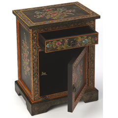 Mughal Hand Painted Multicolored Wooden Side Table