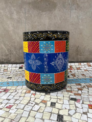 Indian Hand Painted Solid Wood Round Coffee Table C152