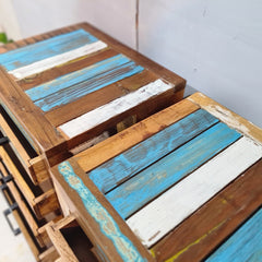 Nirvana Reclaimed Boatwood 4 Drawer Bedside Table 91