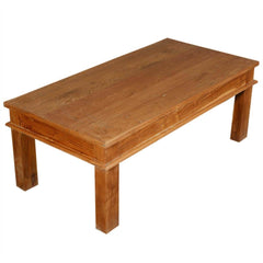 Boston Solid Teak Wood Danish Rustic Coffee Table Natural