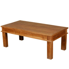 Boston Solid Teak Wood Danish Rustic Coffee Table Natural