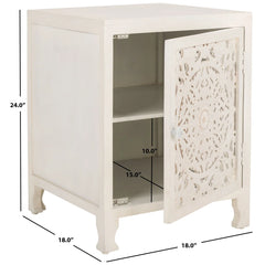 DYNASTY Hand Carved  Solid Wood Bedsides Table 63