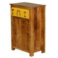 Cromer Indian Solid Wood Single Drawer Freestanding Side Table