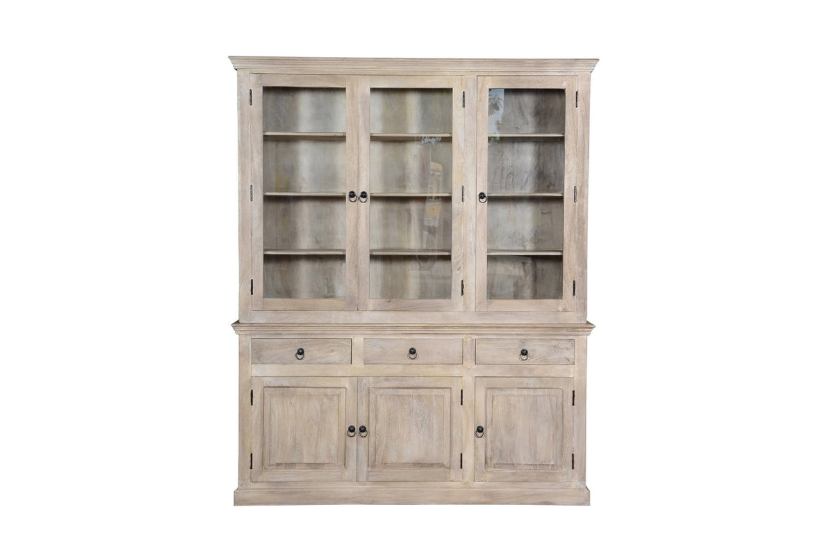 MADE TO ORDER Indian Mango Classic Wooden Large Cabinet Natural 180x40x220 cm