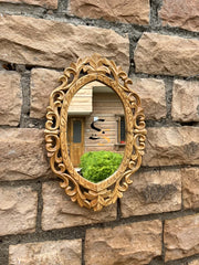 Hand Carved Mango Wood Mirror Frame 112