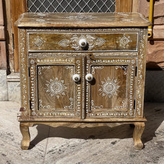 Indian Hand Carved Solid Wood Cabinet D137