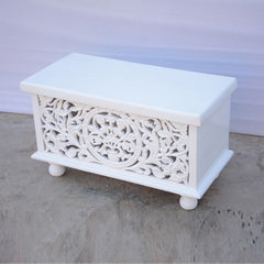 Hand Carved White blanket