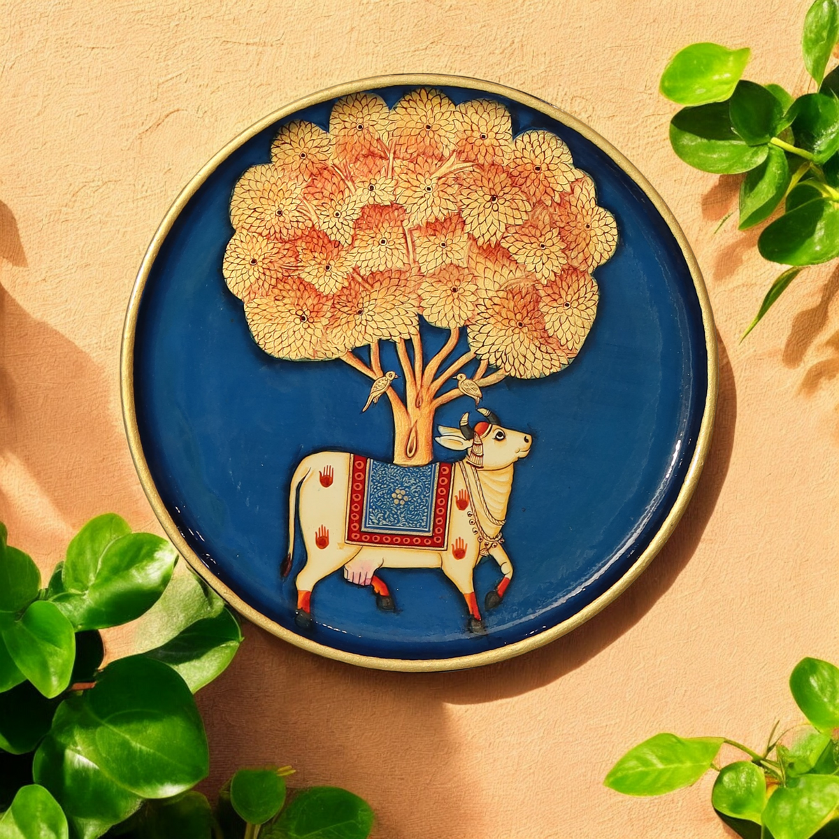 Indian Traditional Rajasthani Hand Painted Wall Decor Plates 05
