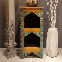 Indian Hand Carved Solid Wood Side Table 05