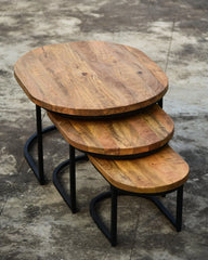 Angle Industrial Iron and Mango Wood Side Table 14