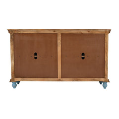 Indian Handmade Solid Wood Carved Doors Sideboard