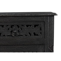 Indian Hand Carved  Solid Wood Bedside Table    08