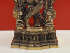 Indian Lord Krishna and Gopis On His Feet With Baal-Lila Brass Statue