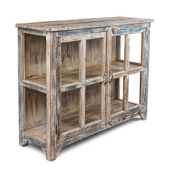 Rustica Reclaimed Solid Hard Wood Glass Door Cabinet D24