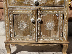 Indian Hand Carved Solid Wood Cabinet D137