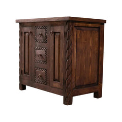 Indian Hand Carved Solid Wood Bathroom Vanity V08
