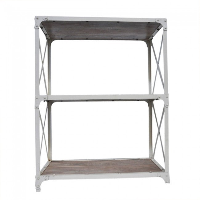 Angle Industrial Small Bookshelf book stand White