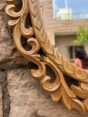 Hand Carved Mango Wood Mirror Frame 112