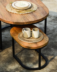 Angle Industrial Iron and Mango Wood Side Table 14