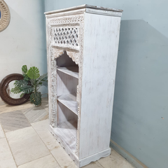 Handmade Indian Furniture Mehrab Solid Hard Wood Bookshelf 90X40X155CM