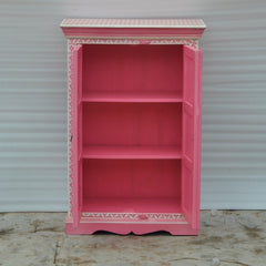 Bone Inlay Star Geometrical pattern Cabinet Pink