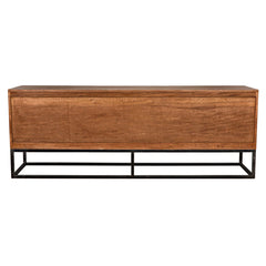Angle Industrial Metal and Wood Chest of Drawers Sideboard