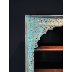 Mehrab Indian Hand Carved Solid Wood Bookshelf B1
