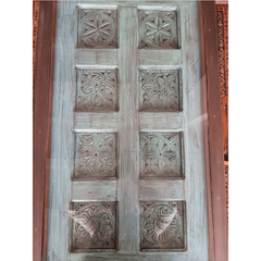Antique Indian Old Door Solid Wood Dining Table 01