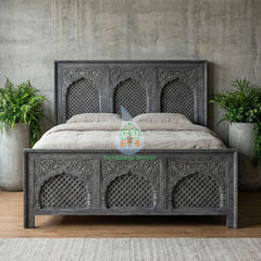 Hand Carved Mango Wood Bed Frame 187