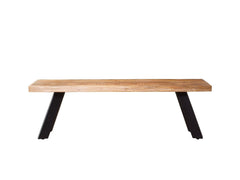 Industrial Retro Dining Bench Natural 130 cm