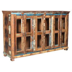 Nirvana Reclaimed Solid Hard Wood Sideboard Multicolor
