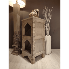 Indian Hand Carved Solid Wood Side Table 04